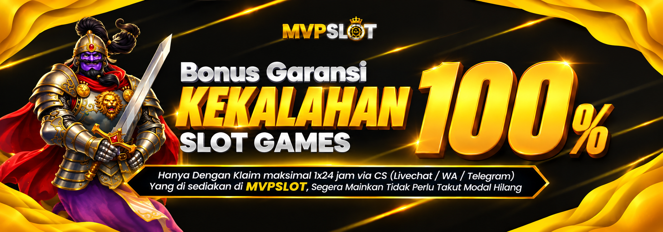 BONUS KEKALAHAN SLOT GAMES 100%