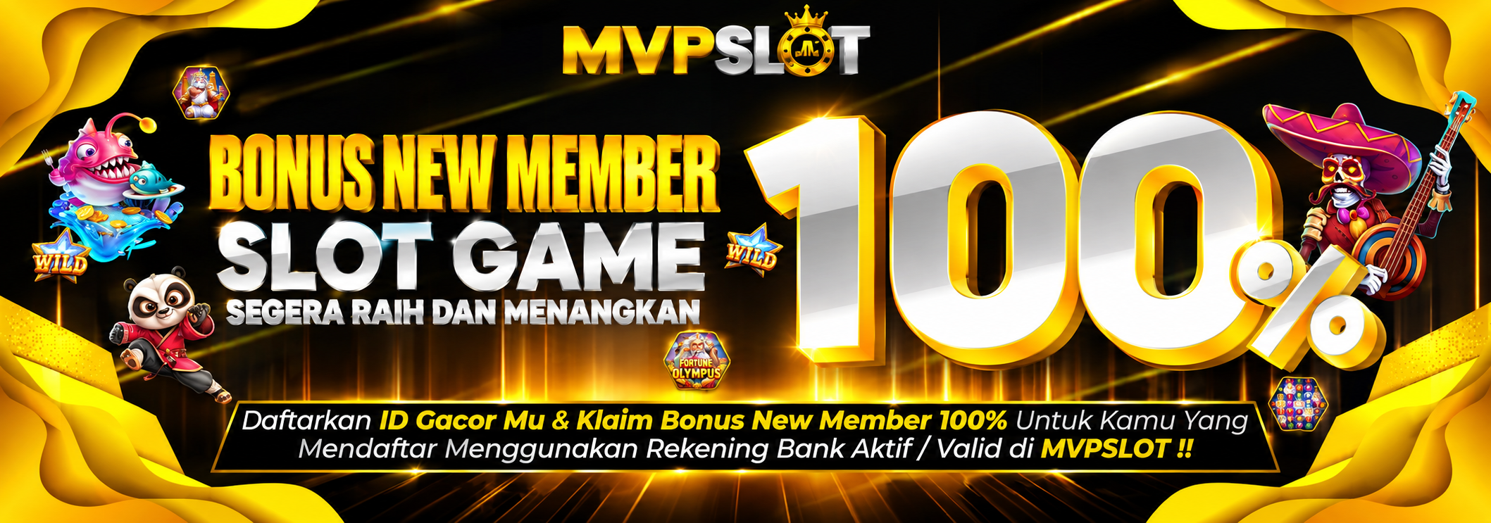 BONUS NEW MEMBER SLOT GAME 100%